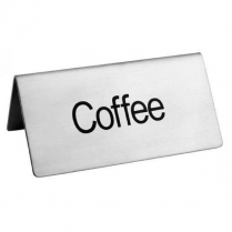 OMCAN "Coffee" Beverage Tent Sign Stainless Steel