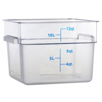OMCAN 12 QT Polycarbonate Clear Square Food Storage Containe