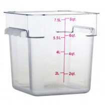 OMCAN 8 QT Polycarbonate Clear Square Food Storage Container