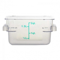 OMCAN 2-QT Polycarbonate Clear Square Food Storage Container