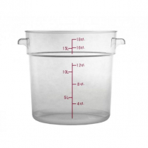 OMCAN 18 QT Polycarbonate Clear Round Food Storage Container