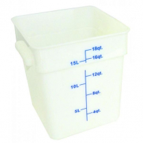 OMCAN 18-QT Polypropylene White Square Food Storage Containe