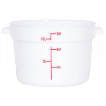 OMCAN 12 QT Polypropylene White Round Food Storage Container