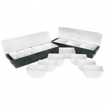 OMCAN White Inserts for Plastic 4-Compartment Condiment hold