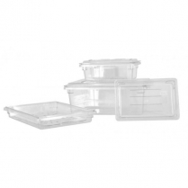 OMCAN 18" x 26" x 12" Polycarbonate Clear Rectangular Food S