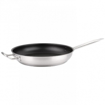 OMCAN 12-inch Non-stick Stainless Steel Fry Pan with Help Ha