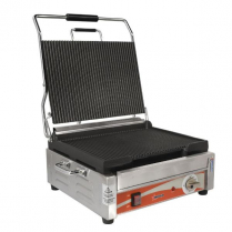 OMCAN 12x 15 Single Panini Grill with Grooved Top and Bottom