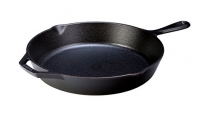 LODGE CAST IRON SKILLET WITH HELPER HANDLE