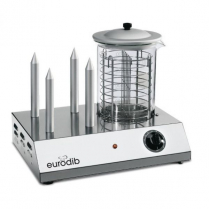 Eurodib Hot Dog Steamer & Warmer (4 spikes / 4 buns)