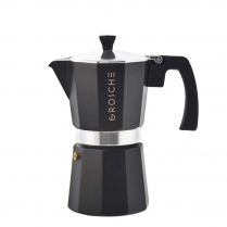 GROSCHE STOVETOP ESPRESSO MAKER 6 CUP CHARCOAL