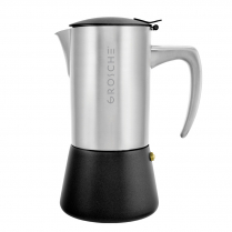 GROSCHE STOVETOP ESPRESSO MAKER 10 CUP BRUSHED