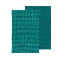 NOW DESIGNS SECOND SPIN WAFFLE TEATOWEL SET TEAL
