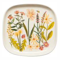 NOW DESIGNS APPETIZER PLATE BEES & BLOOMS
