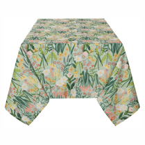 NOW DESIGNS ROUND TABLECLOTH CLEAN COAST BEES & BLOOMS