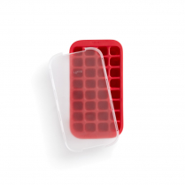 LEKUE ICE CUBE TRAY 32 WITH COVER RED