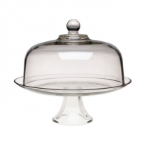ANCHOR GLASS CAKE PLATE W/DOME