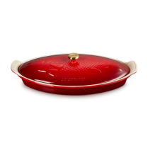 LE CREUSET HERITAGE OVAL FISH BAKER 1.6L CHERRY