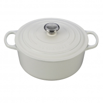 LE CREUSET ROUND FRENCH OVEN 5.3L/26CM WHITE