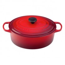 LE CREUSET OVAL FRENCH OVEN 6.3L CHERRY