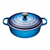 LE CREUSET SHALLOW ROUND FRENCH OVEN 6.2L BLUEBERRY