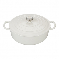 LE CREUSET SHALLOW ROUND FRENCH OVEN 6.2L WHITE