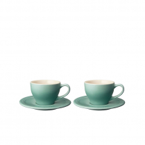 LE CREUSET CAPPUCINO CUP AND SAUCER SET 2 SAGE