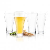 FINAL TOUCH LARGE BEER GLASS SET OF 4