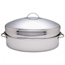 STAINLESS OVAL ROASTER WITH LID