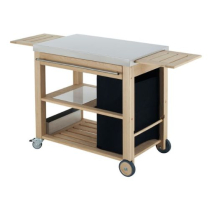 Eno Robinia and Stainless Steel Cart for Plancha