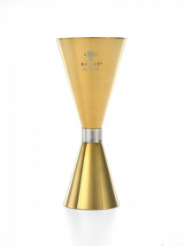 Mercer 1 x 2 oz. Slim Style Jigger, Gold Plated with Stainle