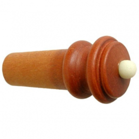 Violin Endpin, Boxwood, English with White Pin