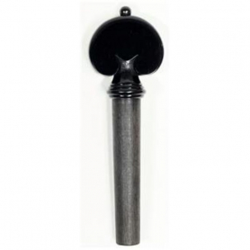 Premium Violin Peg Heart Shaped,Ebony Black Collar/pin