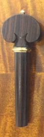 Violin Peg, Rosewood Heart, Gold Trim
