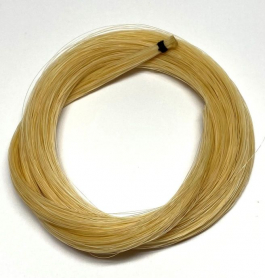 Cello Bow Hair, Coil, Unbleached Siberian White