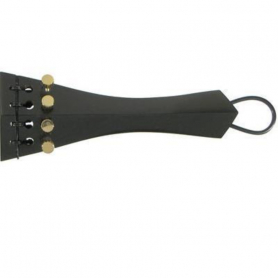Teller Pusch Ebony Cello Tailpiece with Gold Tuners