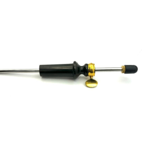 Cello Endpin, Ebony Plug, Gold Trim, 20" Rod