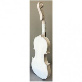 5 String White Violin, Strad, European Wood,1-pc Flamed Back