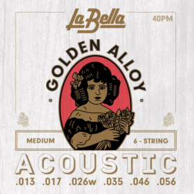 Golden Alloy - Medium Labella Acoustic Guitar Strings