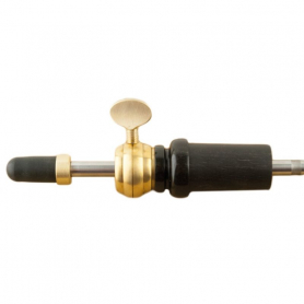 Bass Endpin, ULSA,  Ebony Plug, Brass Trim, 10mm