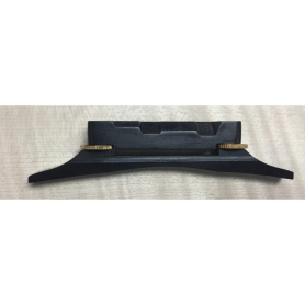 Mandolin Bridge, Ebony, Adjustable Gold Plated Wheels