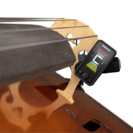 D'Addario Recharg. Eclipse Cello/Bass Clip On Tuner, Black