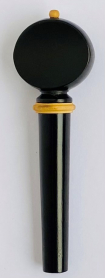 Violin Peg, Ebony, French with Antique White Collar & Ball
