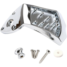 Mandolin Tailpiece, Casted Triangle Style, CHROME