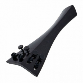 Pusch Ebony Violin Tailpiece with Black Tuners
