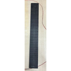 Guitar Fingerboard, Ebony, Slotted, 25.34" scale with radius