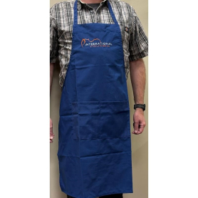 Poly Cotton Luthier Apron, BLUE, with IVC Logo