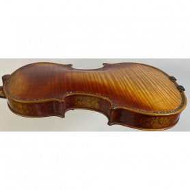FANCY Decorated Strad Violin 4/4 by Calvert, Shell Inlay