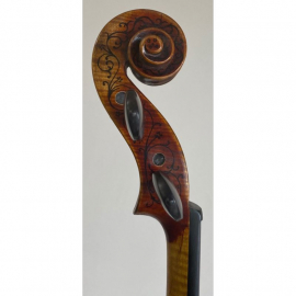 FANCY Decorated Strad Violin 4/4 by Calvert, Shell Inlay