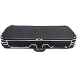 Calvert Double Violin Case, Black with Wine Interior