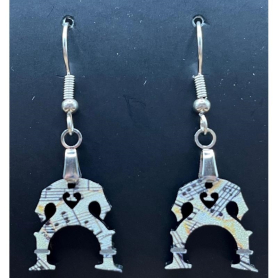 Acrylic Bass Bridge Earrings, Hypo-Allergenic Dangle